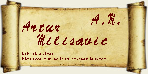 Artur Milisavić vizit kartica